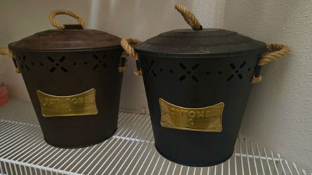 Farmhouse Metal Kitchen Storage Canisters – Potatoes & Onions
