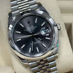 Datejust 41 126333 Smooth Bezel Rhodium 