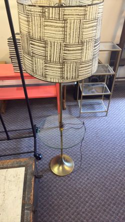 Nice side lamp with glass table