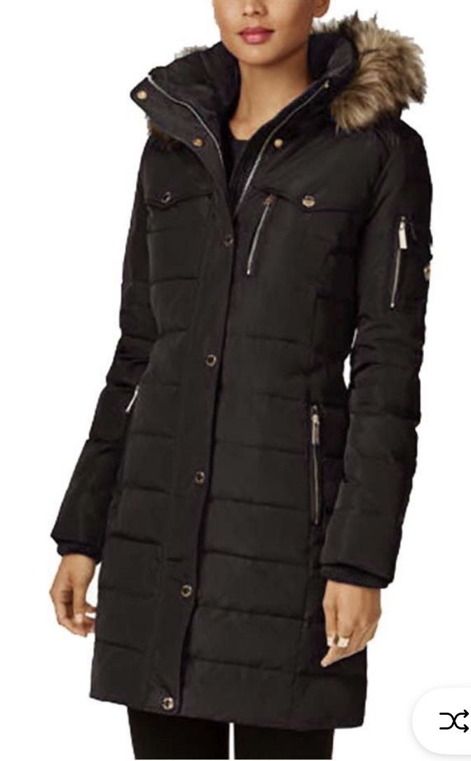 MICHAEL Michael Kors Women's Puffer Winter Coat with Zip Out Hood 