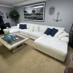 ⚡ Unbeatable Low Price❤️
Lindyn Ivory 4pc U Shape Double Chaise Sectional