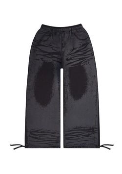 Named Collective - Faithful Leather Effect Oversized Sweatpants Black