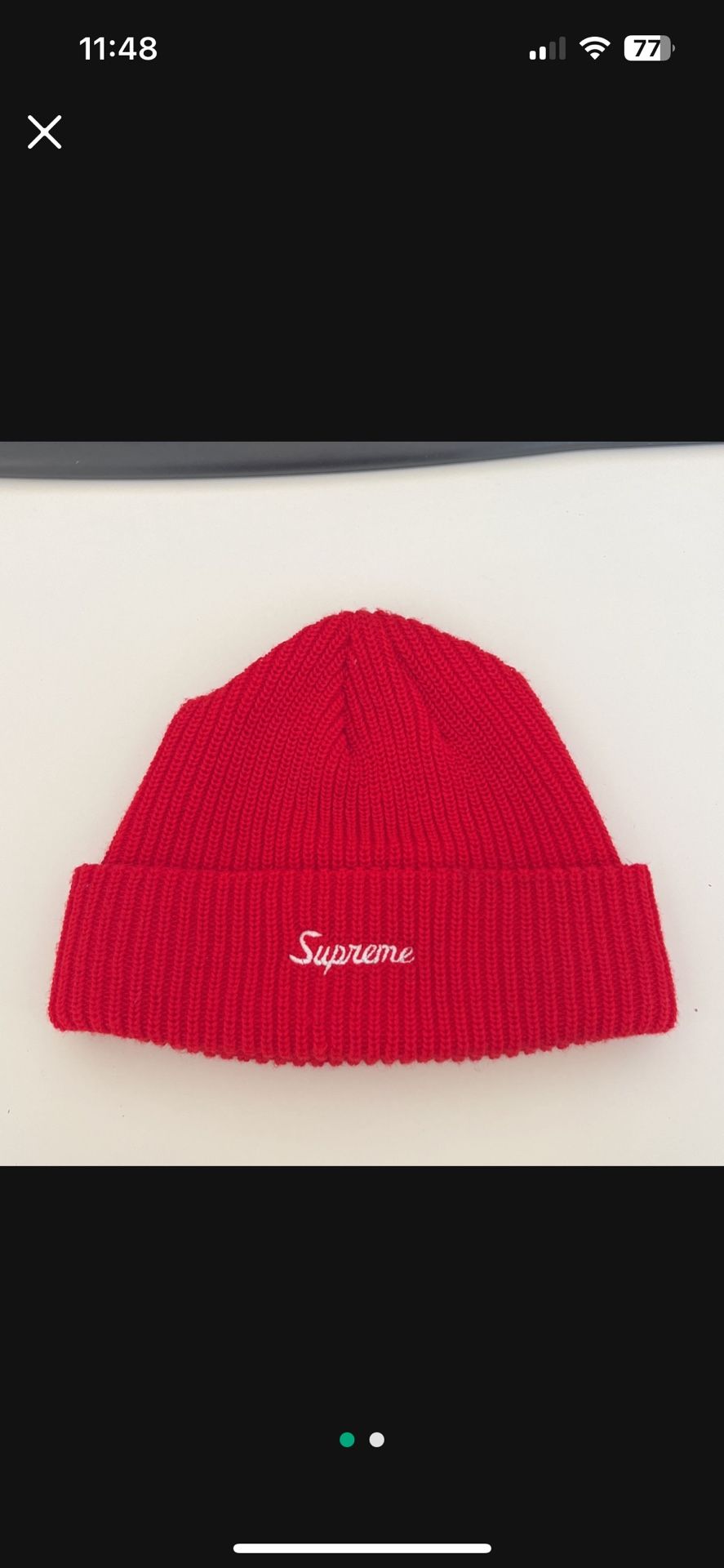 Supreme Loose Gauge Red Beanie