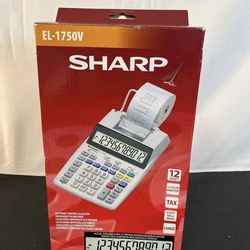 Sharp SH-EL1750V Printing Calculator , Black/Red