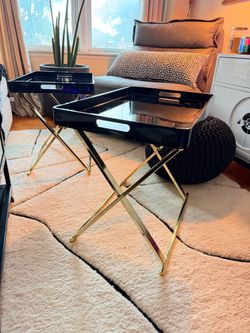Pair of Park Avenue Folding Accent Tables - New In Box