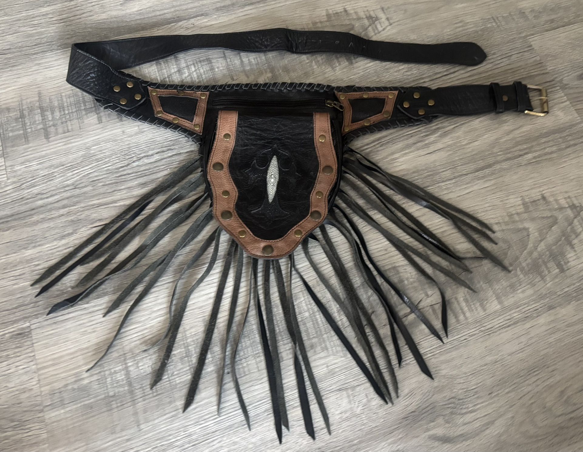 Leather Wallet-Pouch Belt 💼