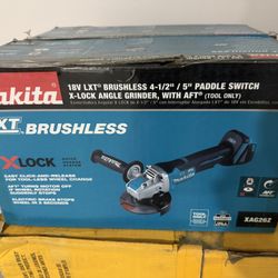  18V LXT Lithium-lon Brushless Cordless 4-1/2 in./5 in. Paddle Switch X-LOCK Angle Grinder with AFT, Tool Only