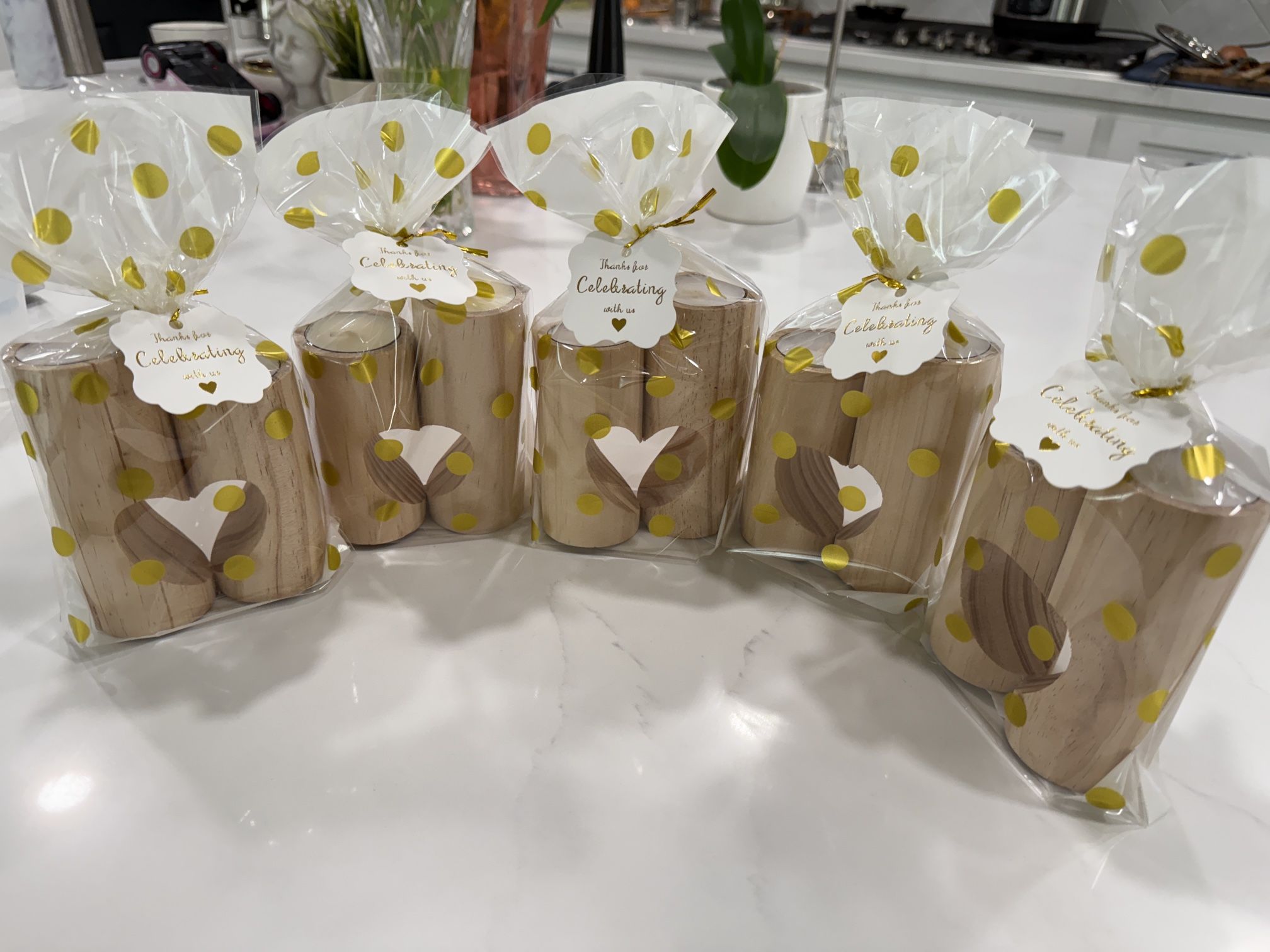 ✨ Return Gifts/Wooden Heart Candle Holder Set – Gift/Favor Packaged & Ready to Gift ✨