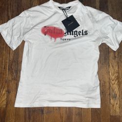 White & Red Palm Angels Shirt