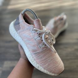 Adidas PureBoost Womens Size 6.5 Pink Coral Sneakers