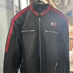 New N7 Leather Jacket Size 3XL