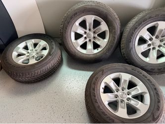 Goodyear Wrangler Tires on OEM Ram Wheels – Like New