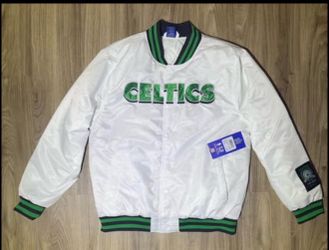 NBA Boston Celtics Ultra Game Full-Snap Bomber Jacket White