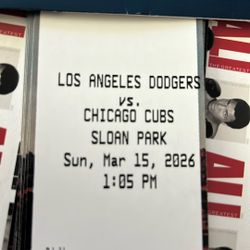Cubs Tickets Vs Dodgers 