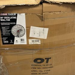 OEM TOOLS 30” Oscillating Wall Fan BRAND NEW