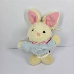 1991 Dakin Peter Cottontail Bunny Rabbit Plush 10" Musical Pull Crib Toy Works