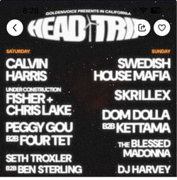 Headtrip two day passes general admission including shuttle passes.