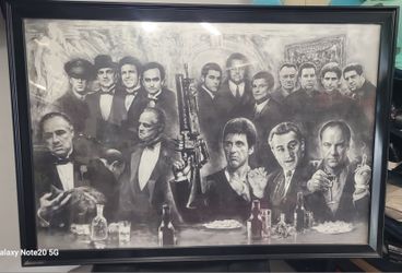 Lentics Mafia Gangster Scarface | Sopranos Goodfellas & Godfather Wall Art Decor Print 