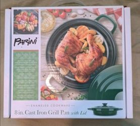 8 Inch Cast Iron Grill Pan With Lid
