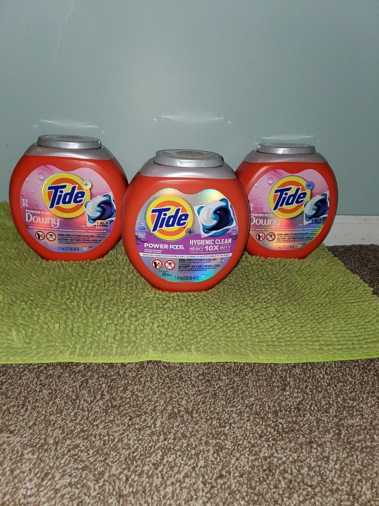 3 Tidepods 25XL (2 Powerpods+Downy/ 1 Powerpods Spring Meadow) 