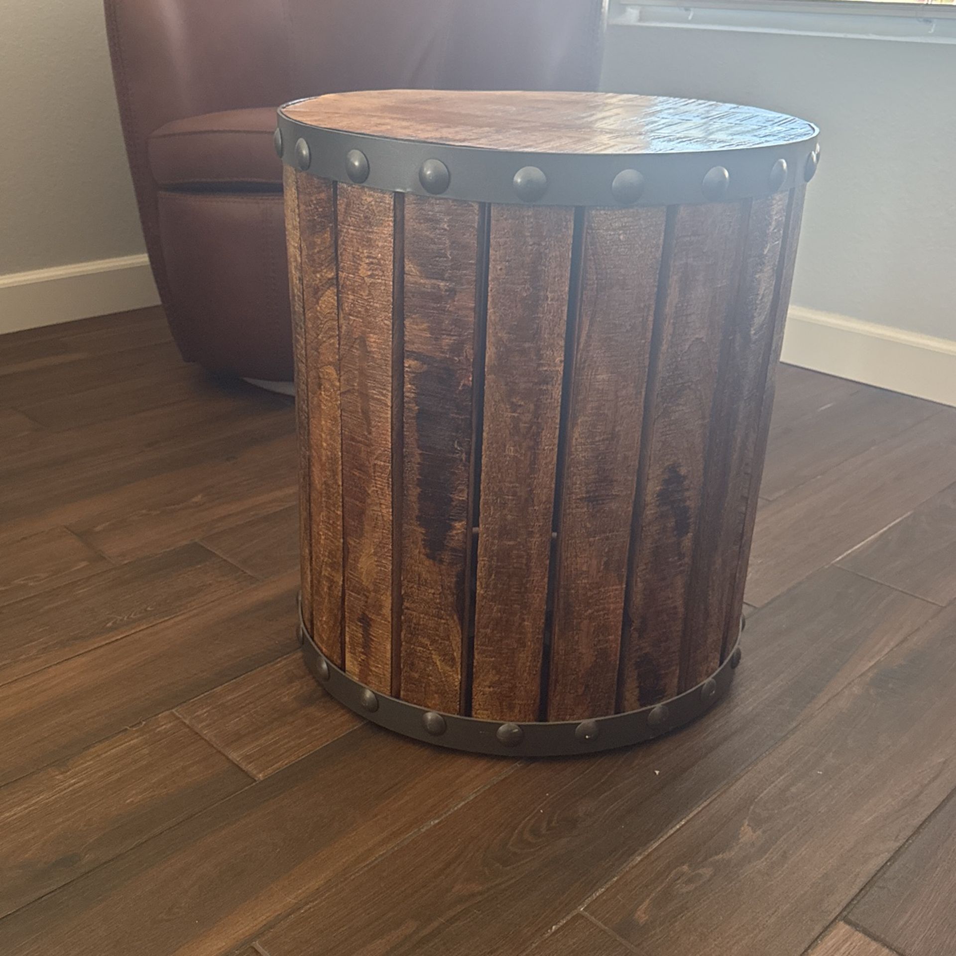 Drum Style Side Table