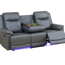Brand new In box Grey Reclining Sofa $550