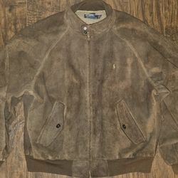 Vintage Leather polo jacket