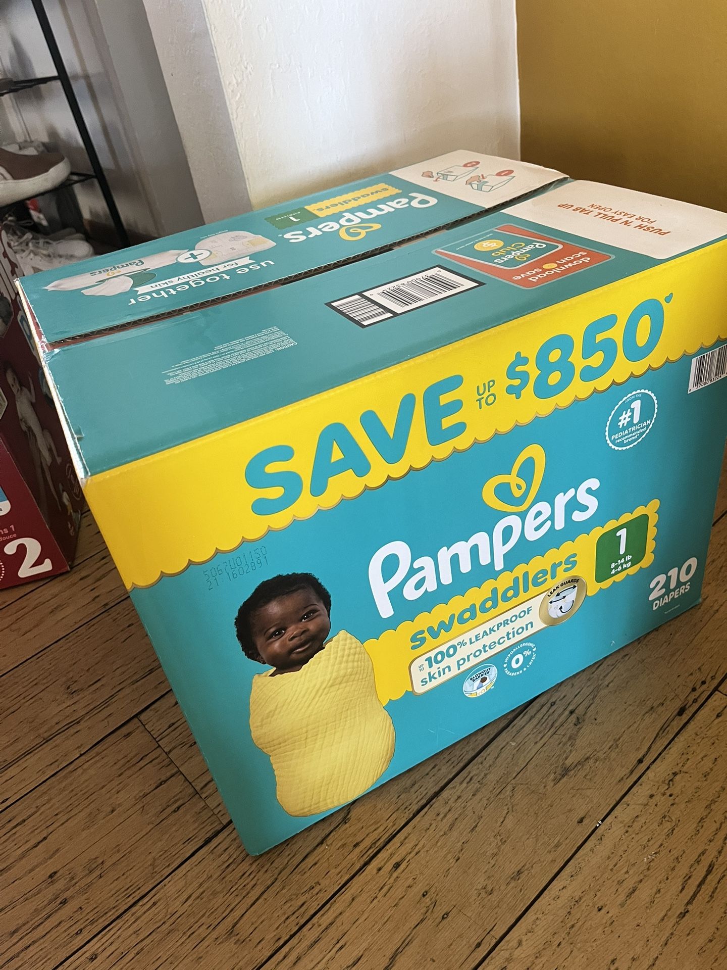 Pampers Size 1 Diapers 210 Count