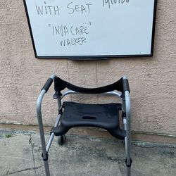 Walker with seat