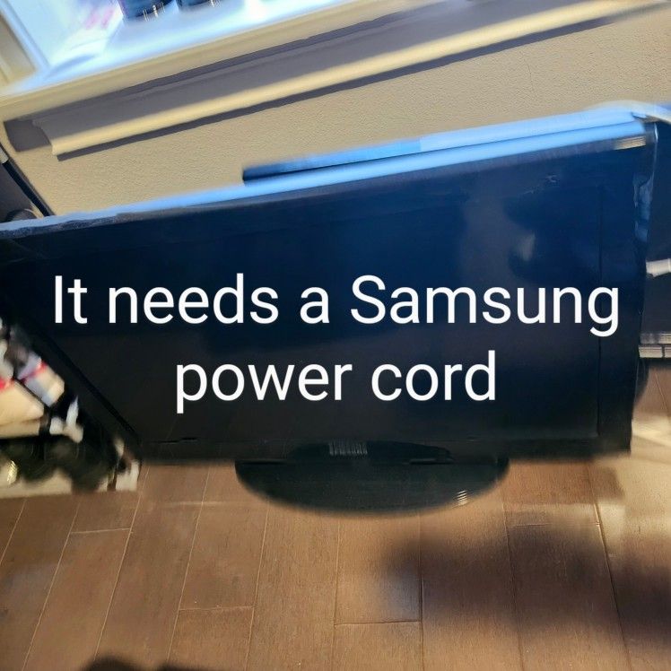 40" Samsung HDTV Flatscreen Needs Power Cord And No Remote