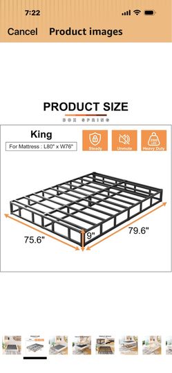 Cali King Metal Box Spring