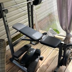Very Good Condition Weight Bench And Weights 