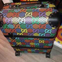 Gucci Globetrotter Psychedelic Trolley Suitcase 
