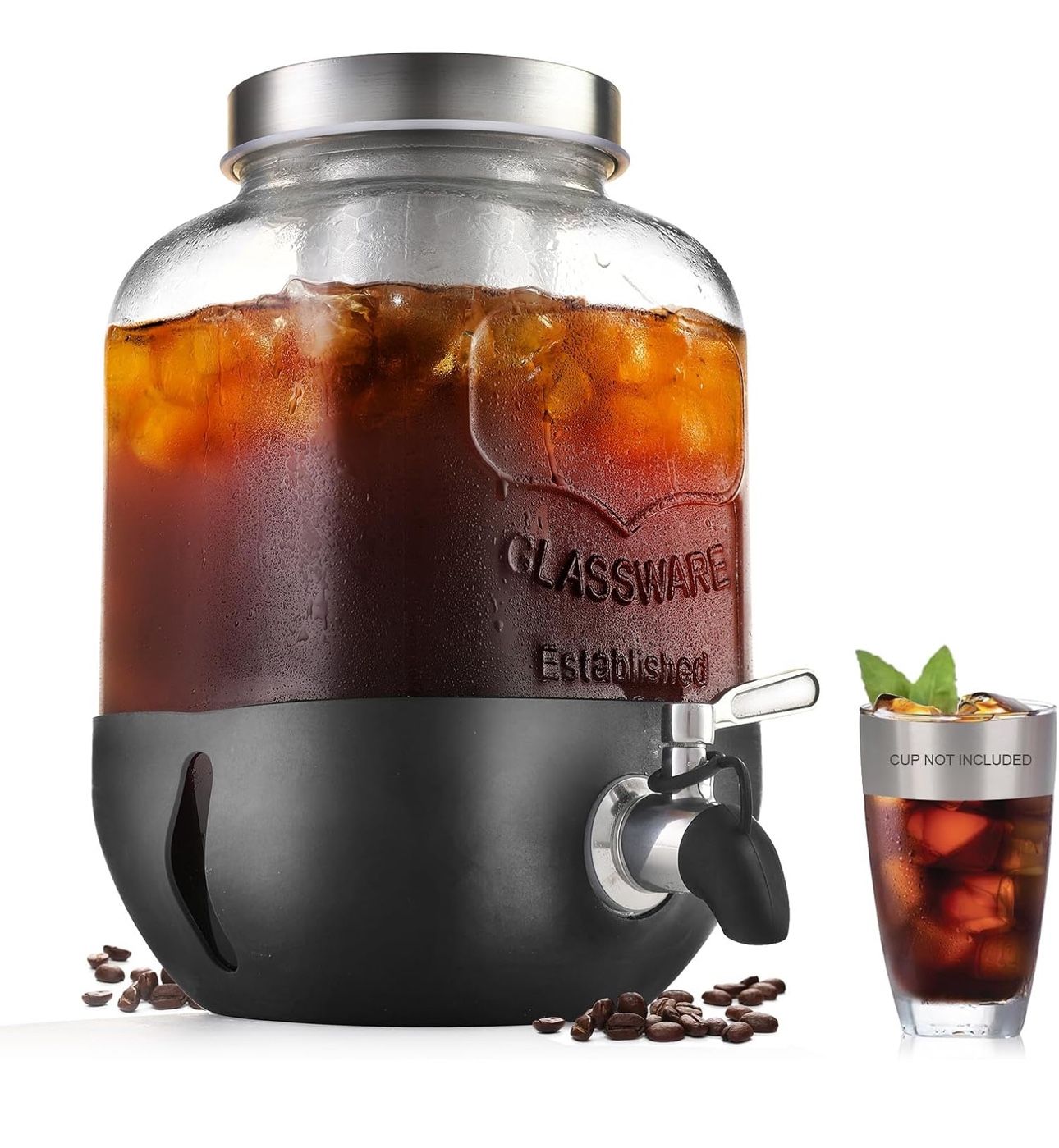New Cold Brew Coffee Maker, Cold Brew Maker 1 Gallon With Stainless Steel Filter, Cold Brew Pitcher With Stainless Steel Spigot, Ice Tea Maker With Ai
