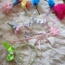 Girl's headbands and princess accessories lot, price for all