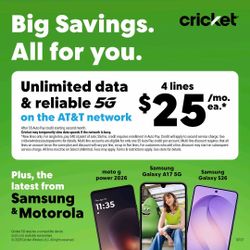4 lines for $100