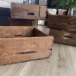 Authentic wooden crates