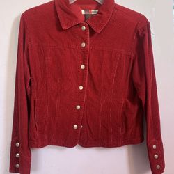 Cherry Red Corduroy Jacket 
