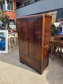 Vintage Art Deco Style Wardrobe / Closet (1930s - 1940s)