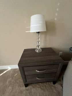 Nightstand With Night Lamp bundle Set