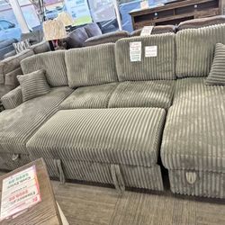 Gray Sectional Pull Out Sofa Bed 