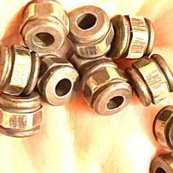 Lot Of Over 60 Bronze Metal Beads