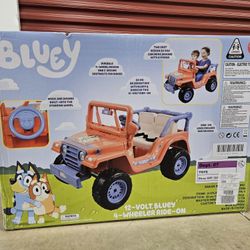 12V Bluey 4-Wheeler Ride-on, Battery Powered Car for Kids with Sounds