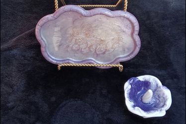 Lavender jewelry tray with ring holder