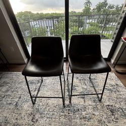 2 Gray Counter height stools