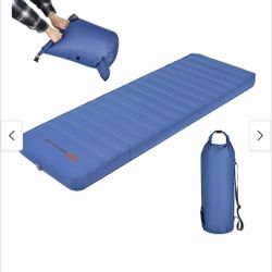 Goplus Folding Sleeping Mattress Pad, Self Inflating Camping Mattress with - Blue