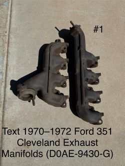 1970–1972 Ford 351 Cleveland Exhaust Manifolds (D0AE-9430-G)