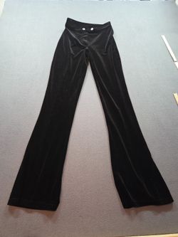 women's vintage crushed velvet flared pants by Luly K size 24×32