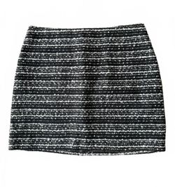 Bagatelle Collection NEW Skirt Size XL Designer Black White Quiet Luxury Mini