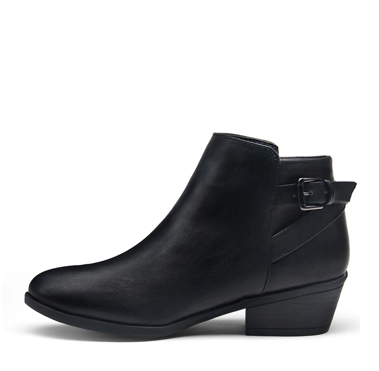 VEPOSE WOMEN'S 911 ANKLE BOOTS LOW HEELS CHUNKY PERFORATED WESTERN SHOES